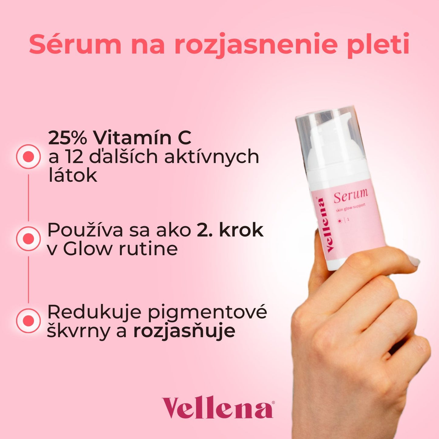 Sérum na rozjasnenie pleti 30ml | Vellena