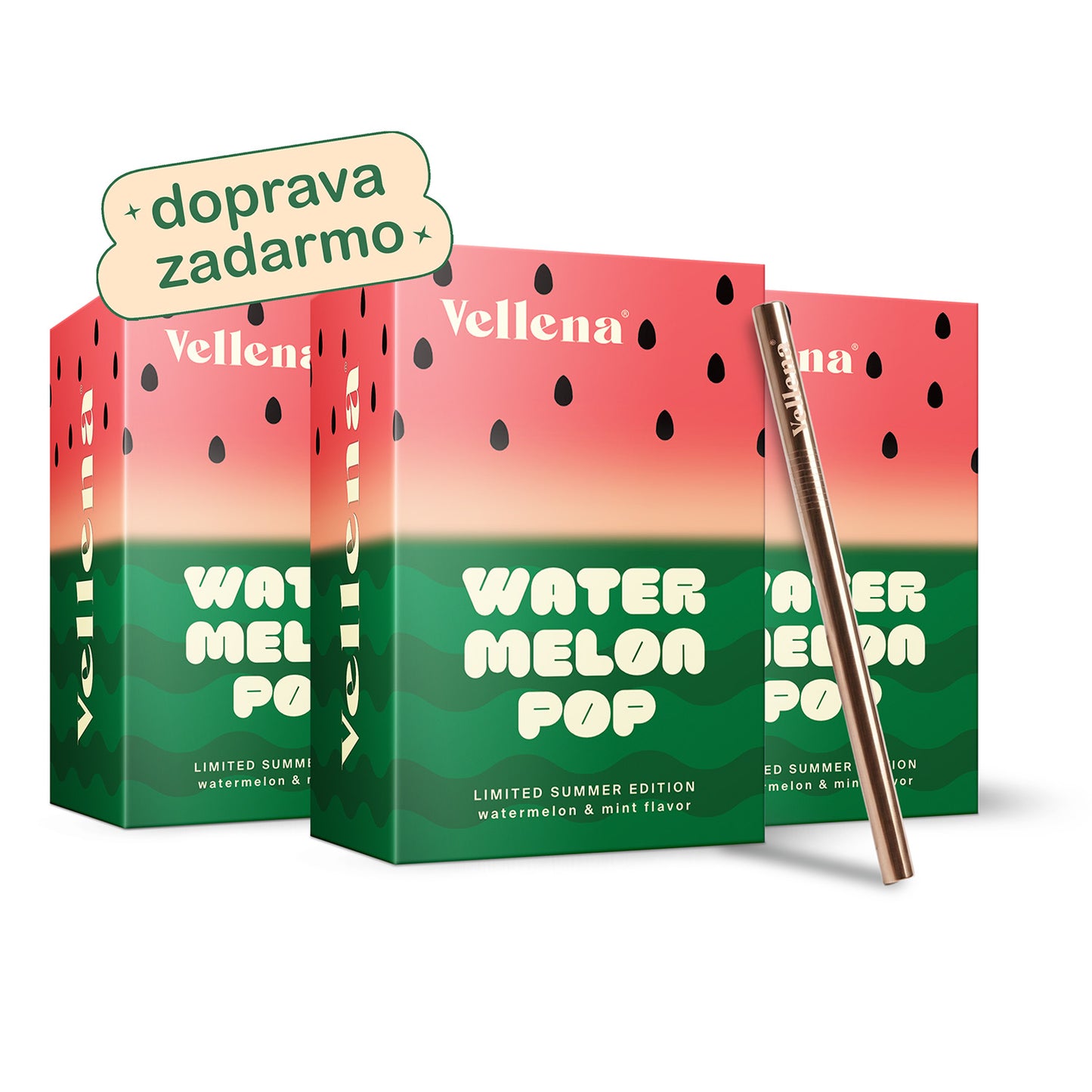 Ženské zdravie | Nápoj 3PACK + slamka ZADARMO | Melón & Mäta | Vellena
