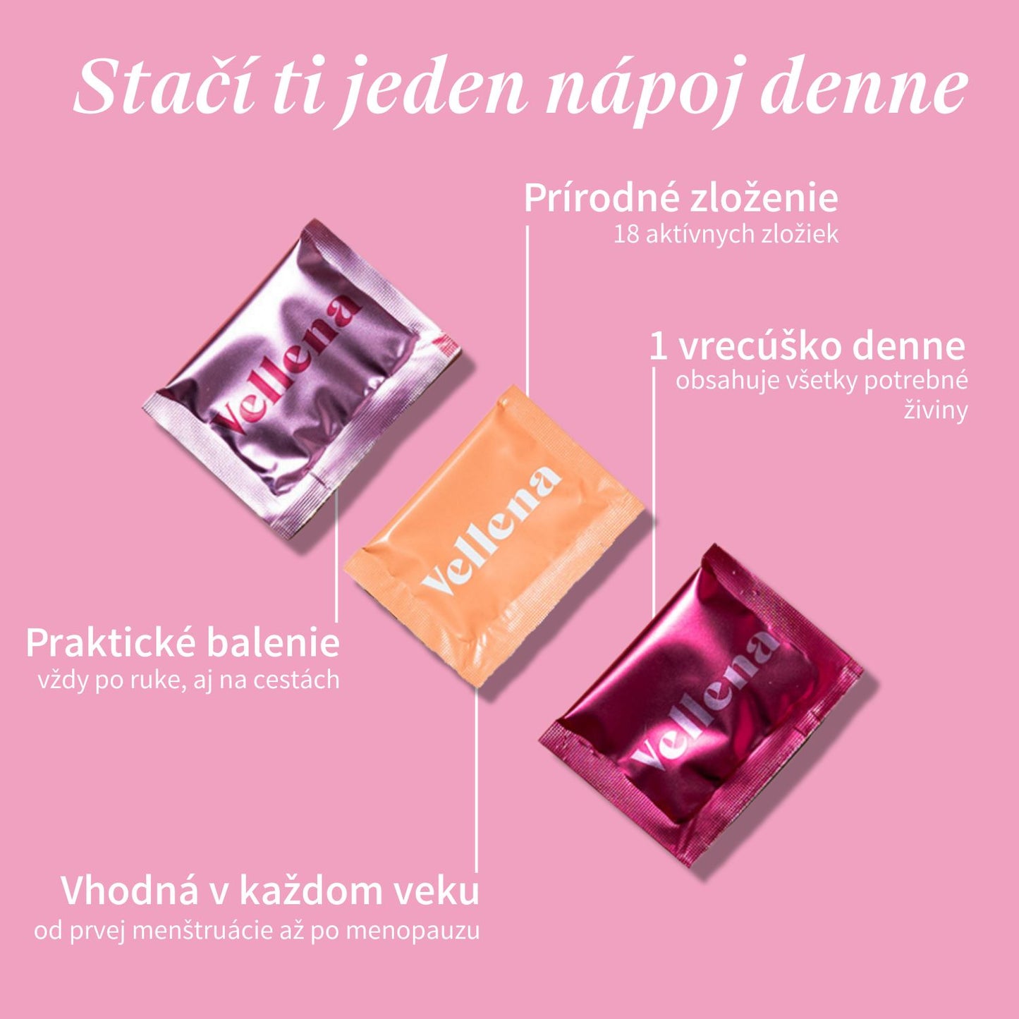 Vzorky Vellena nápoja | Sada 3ks | Vellena