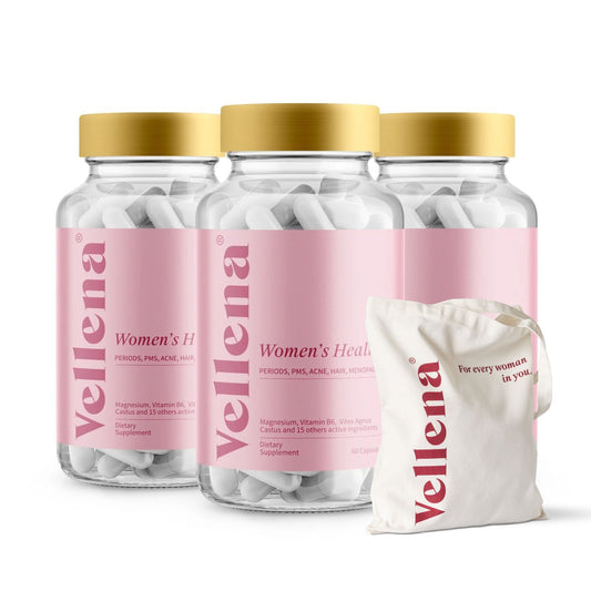 Ženské zdravie | Kapsuly 3PACK + taška ZADARMO | Vellena