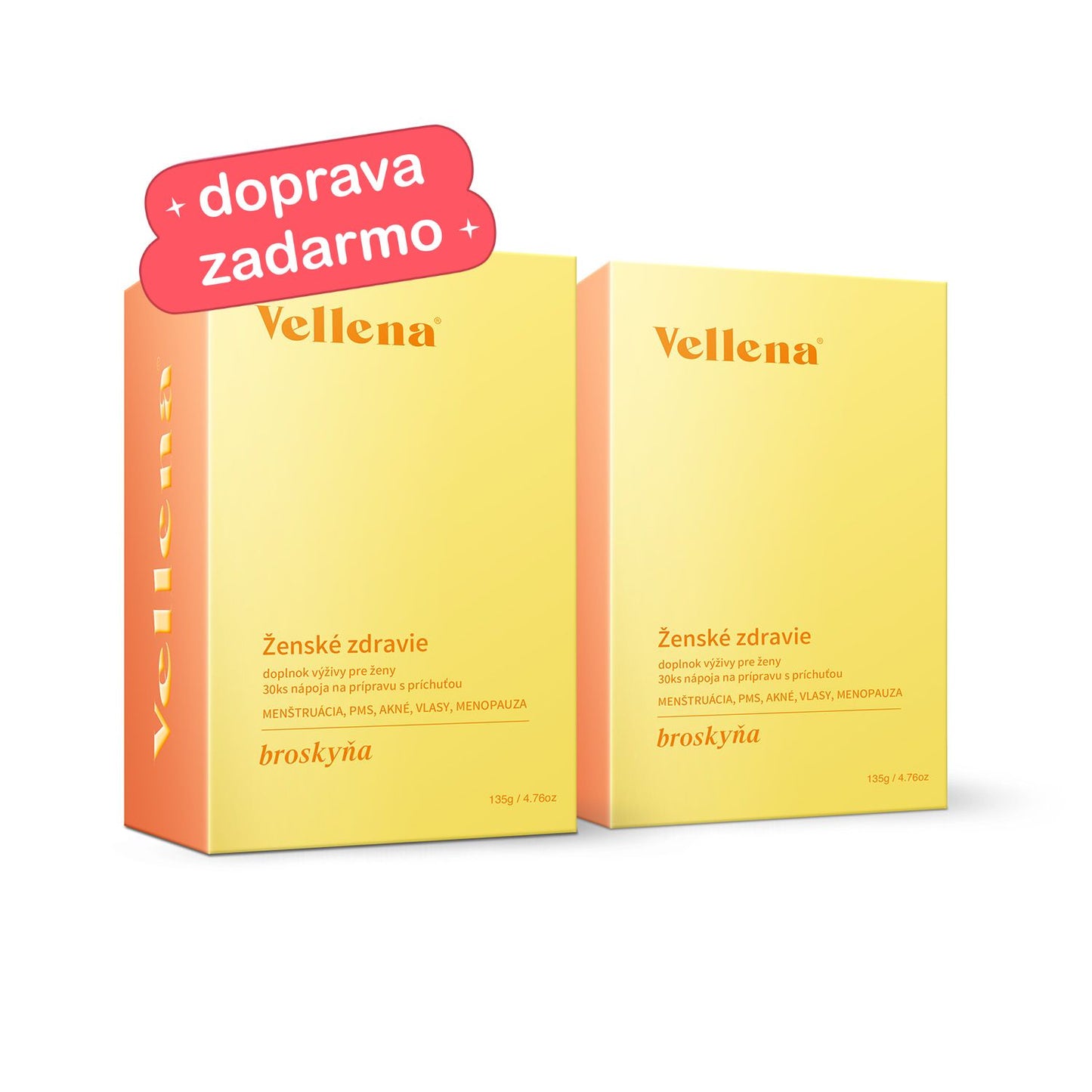 Ženské zdravie | Nápoj 2PACK | Broskyňa | Vellena