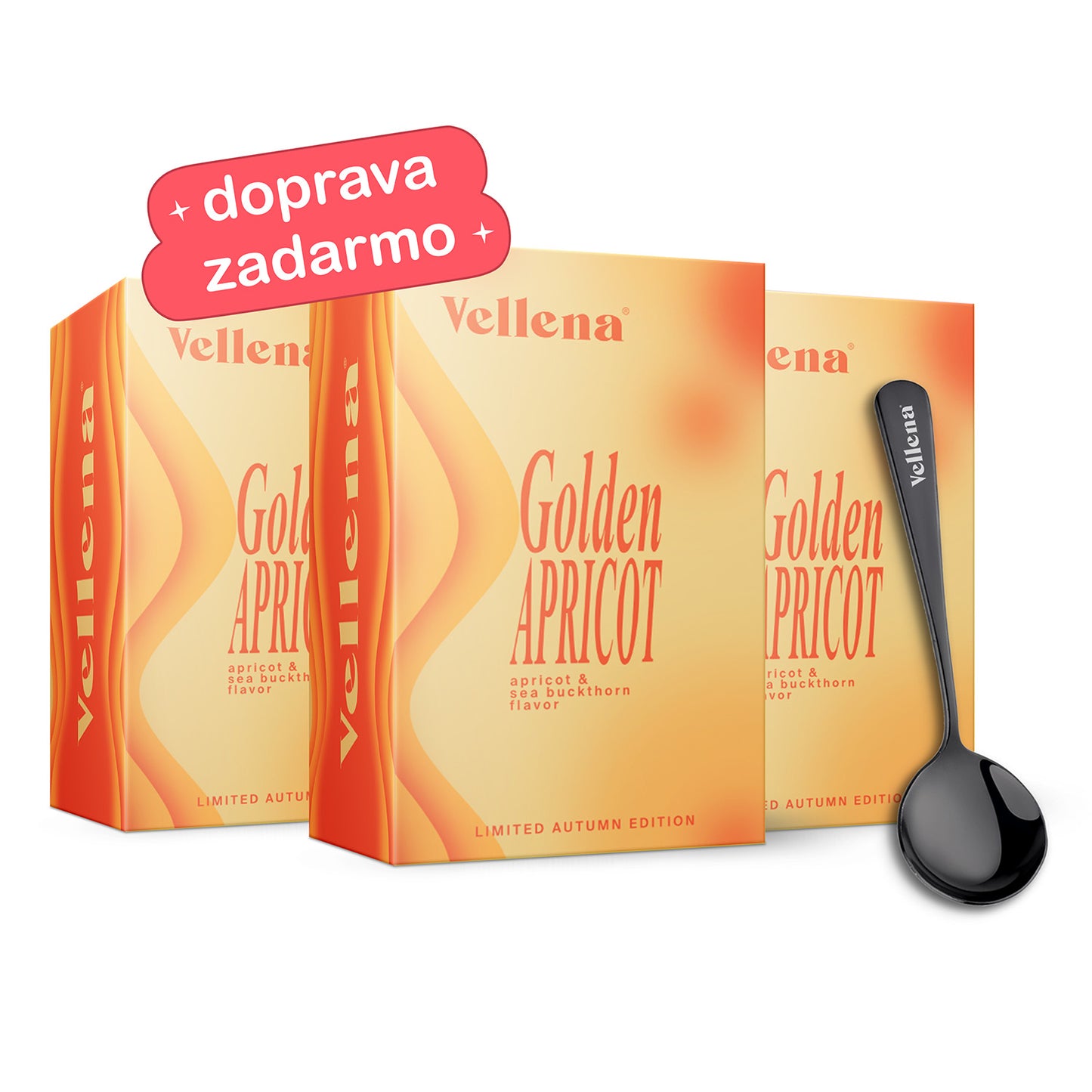 Ženské zdravie | Nápoj 3PACK + lyžička ZADARMO | Marhuľa & Rakytník | Vellena