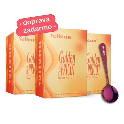 Ženské zdravie | Nápoj 3PACK + lyžička ZADARMO | Marhuľa & Rakytník | Vellena