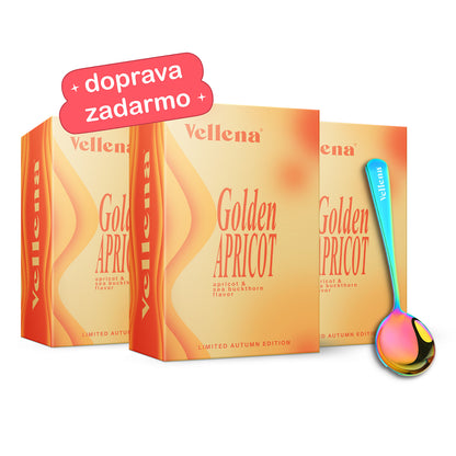 Ženské zdravie | Nápoj 3PACK + lyžička ZADARMO | Marhuľa & Rakytník | Vellena