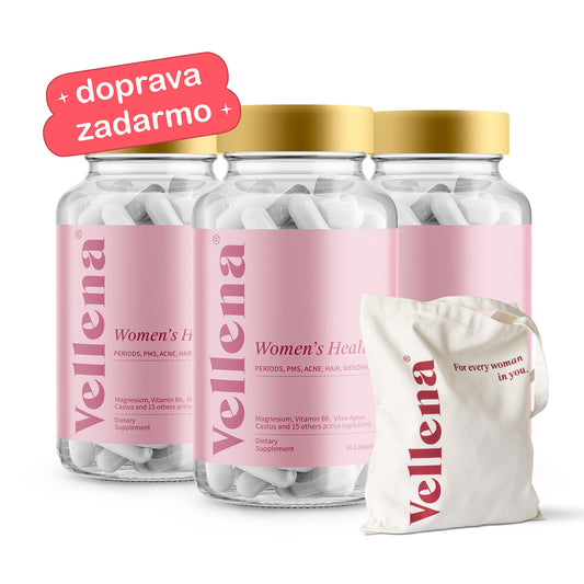Ženské zdravie | Kapsuly 3PACK + taška ZADARMO | Vellena
