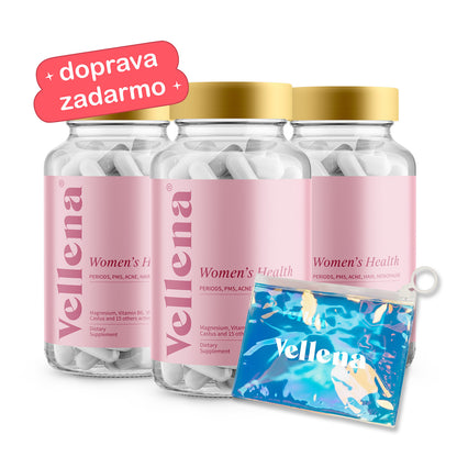 Ženské zdravie | Kapsuly 3PACK + taška ZADARMO | Vellena
