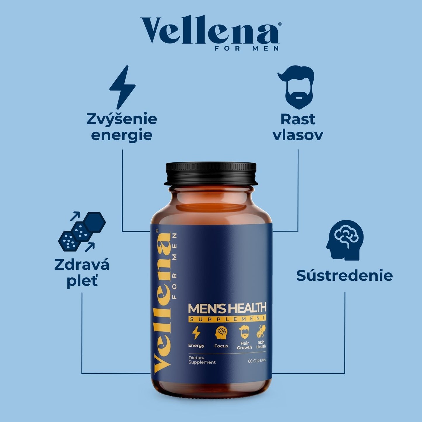 Mužské zdravie | Kapsuly 2PACK | Vellena for Men
